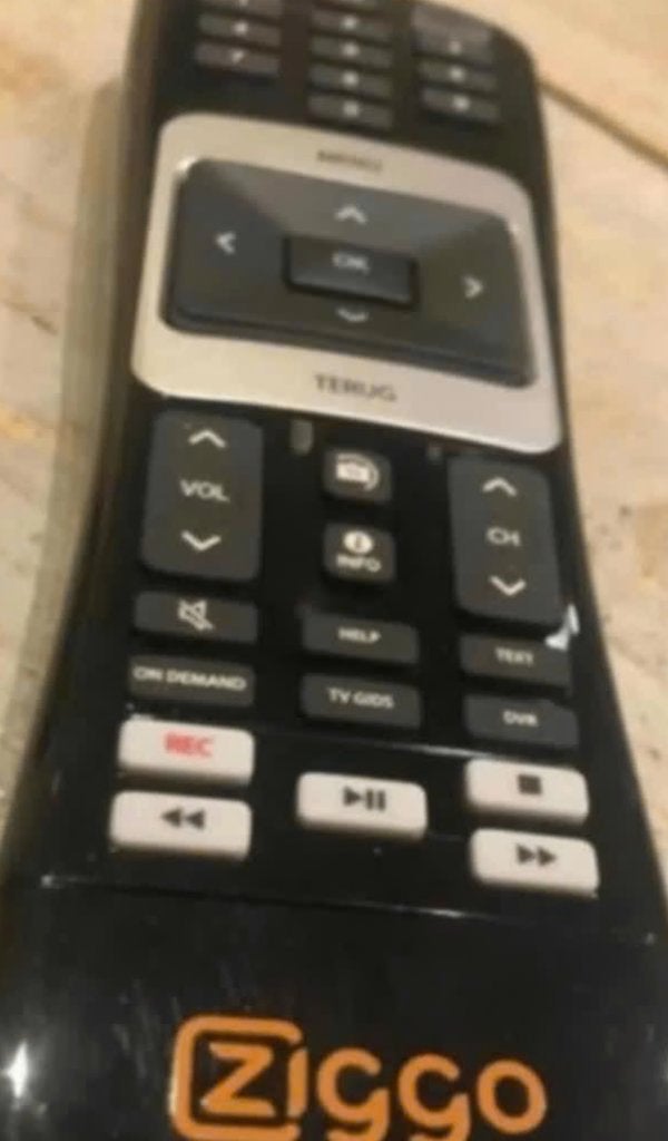 Ziggo Media Box XL Afstandsbediening, Ophalen of Verzenden, Zo goed als nieuw, Tv
