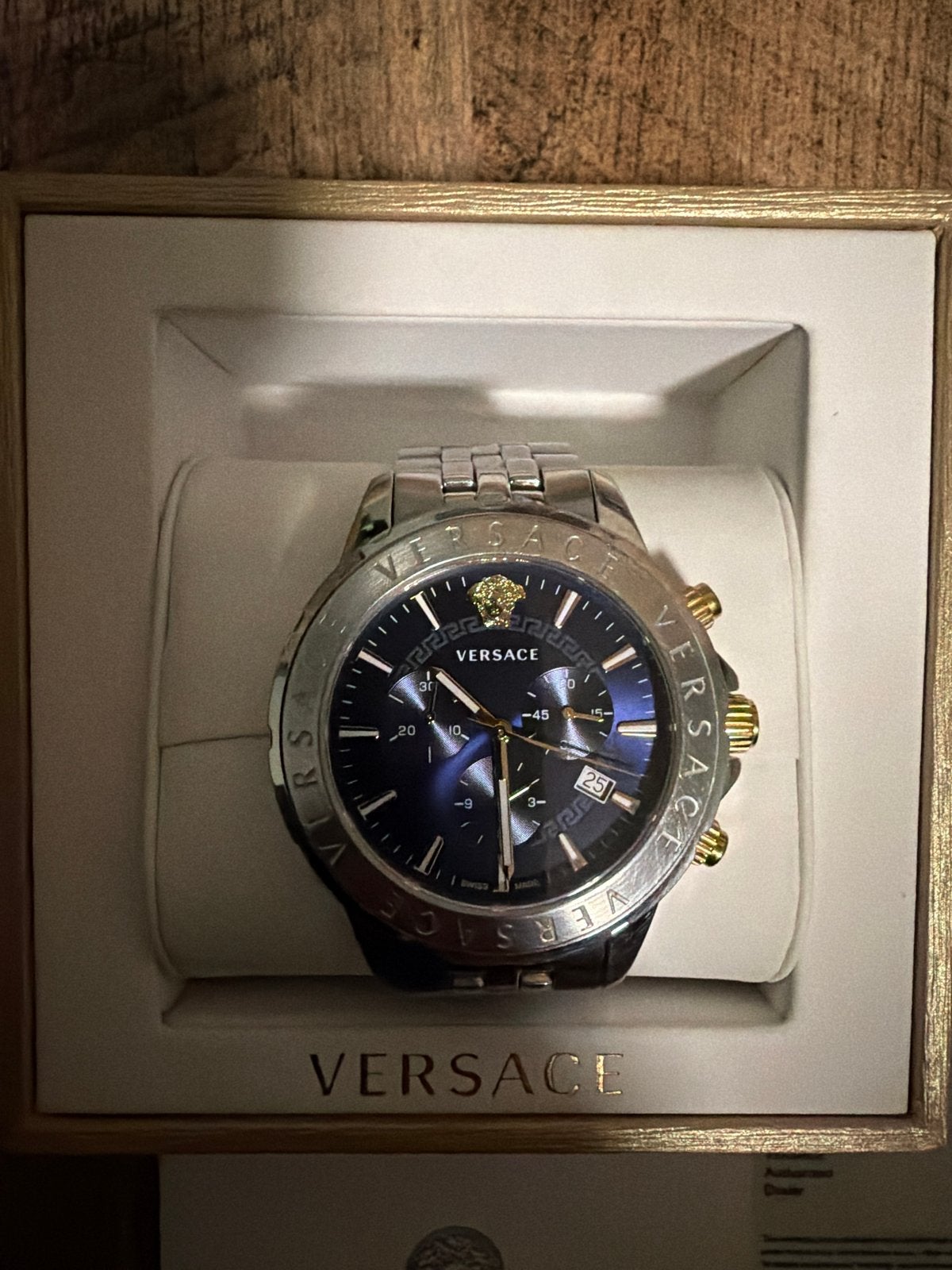 Versace horloge  - Zo goed als nieuw, Overige merken, Staal, Polshorloge, Ophalen of Verzenden