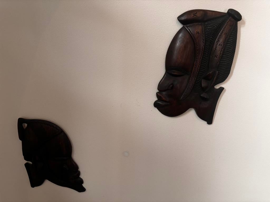 Twee maskers, Antiek en Kunst, Ophalen, Masker, Handgemaakt, Afrika