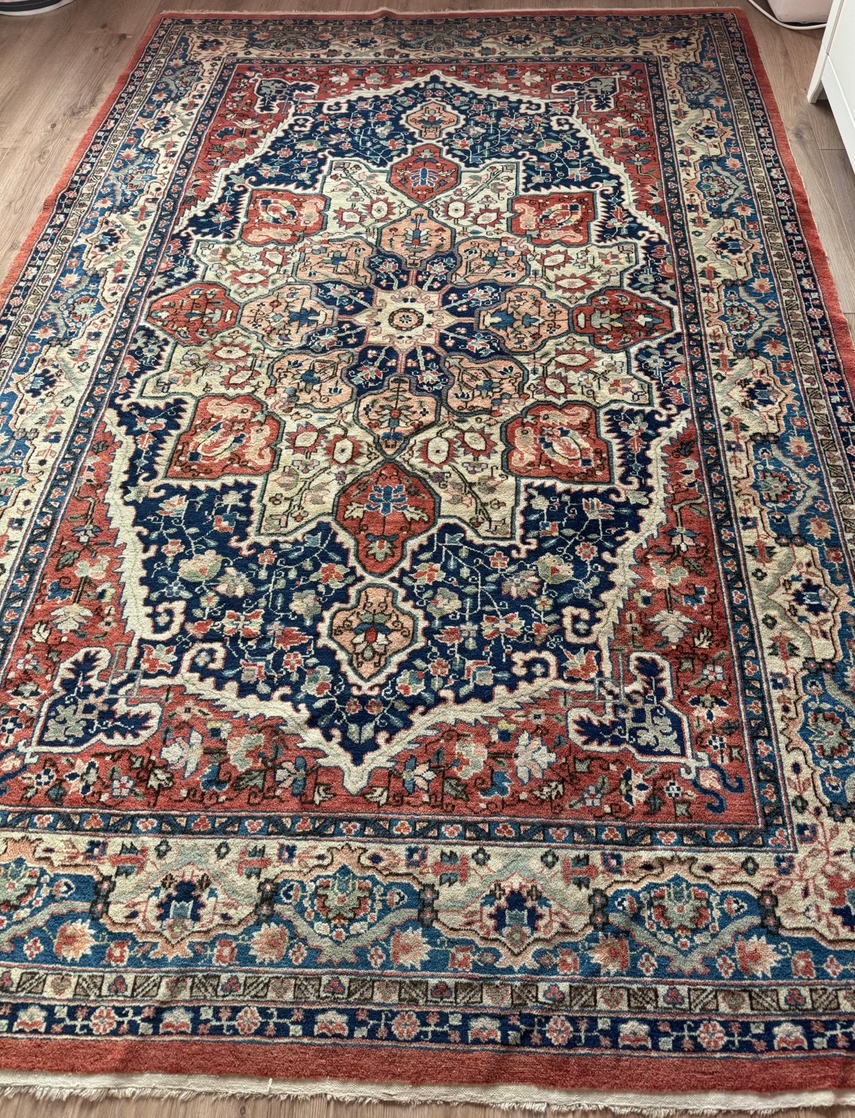 Handgeknoopt tapijt, Ophalen of Verzenden, Zo goed als nieuw, Rechthoekig, 200 cm of meer