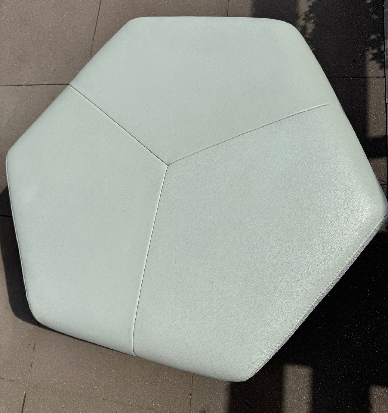 MONTEL stoel chair mint groen Echte leer / real leather, Ophalen, Rond, Leer, 75 tot 100 cm