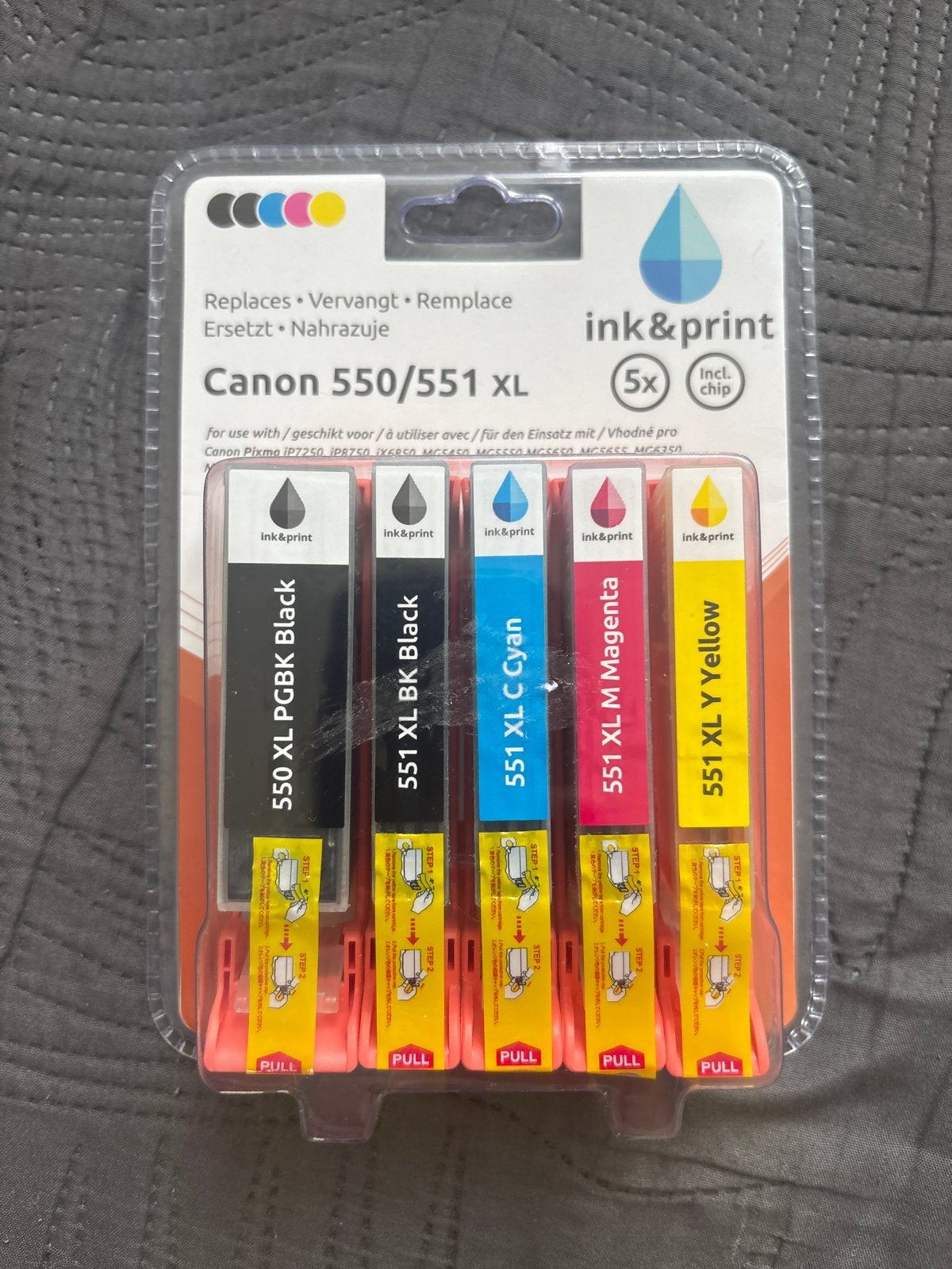 Nieuwe Ink&Print Canon 550/551 XL Cartridges (5 stuks), Ophalen of Verzenden, Nieuw, Cartridge