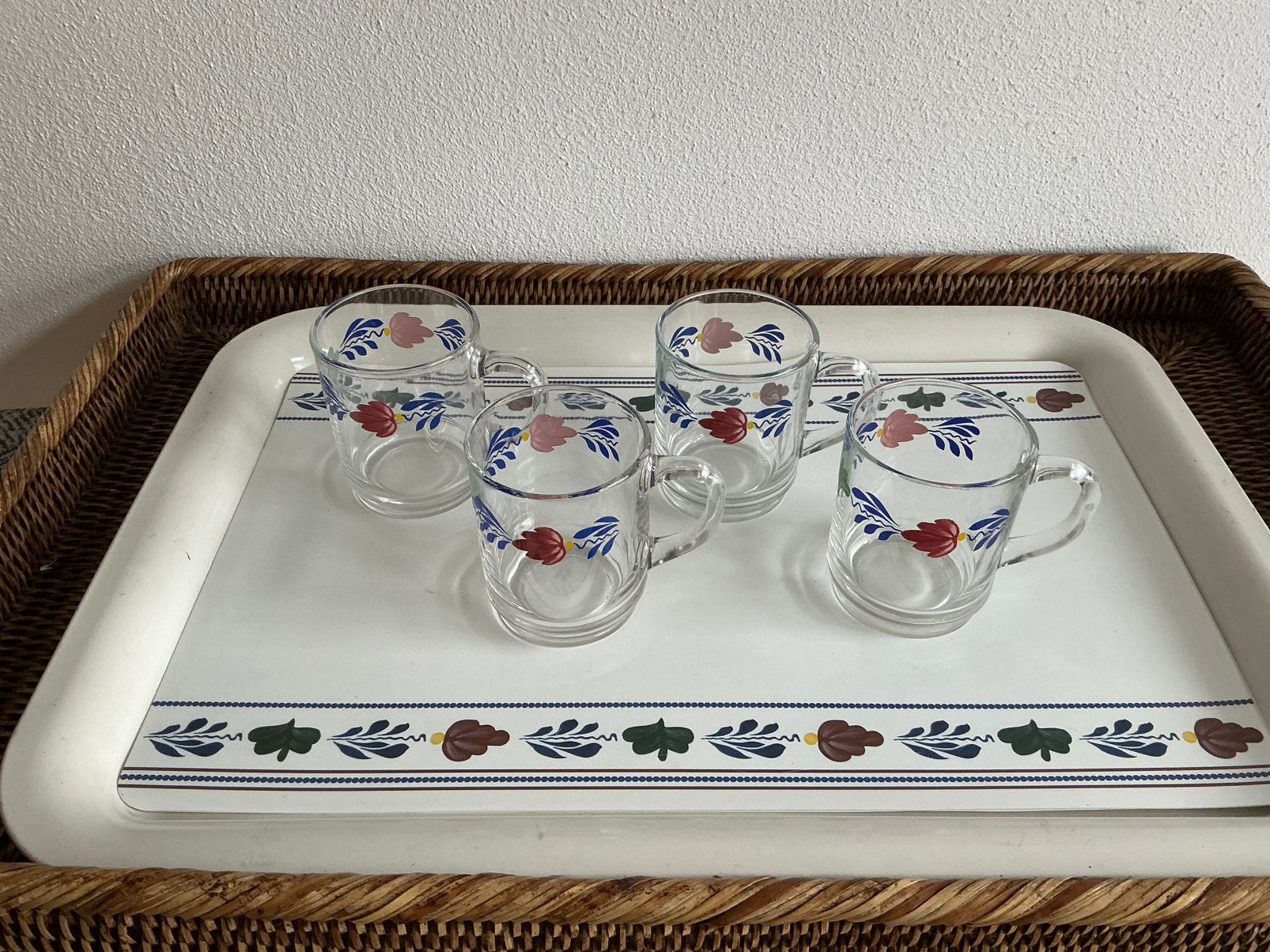 Boerenbont ( Theeglas van het oude glas servies), Antiek en Kunst, Ophalen of Verzenden