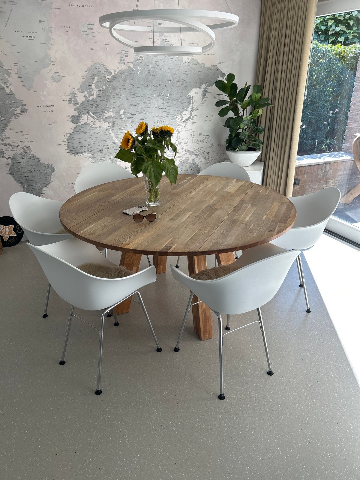 Set van 6 Scandinavische design eetkamerstoelen, Huis en Inrichting, Ophalen, Kunststof, Design, scandinavisch, Wit