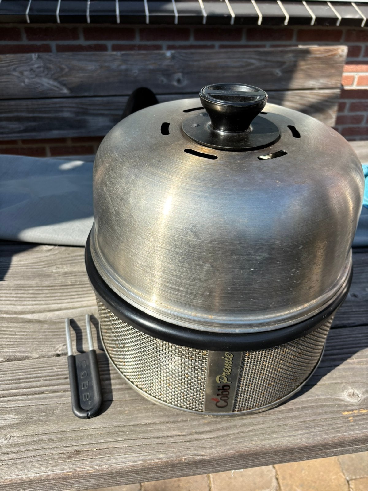 Cobb BBQ met grillplaat, rooster en handige opbergtas, Ophalen of Verzenden, Gebruikt, Met accessoires