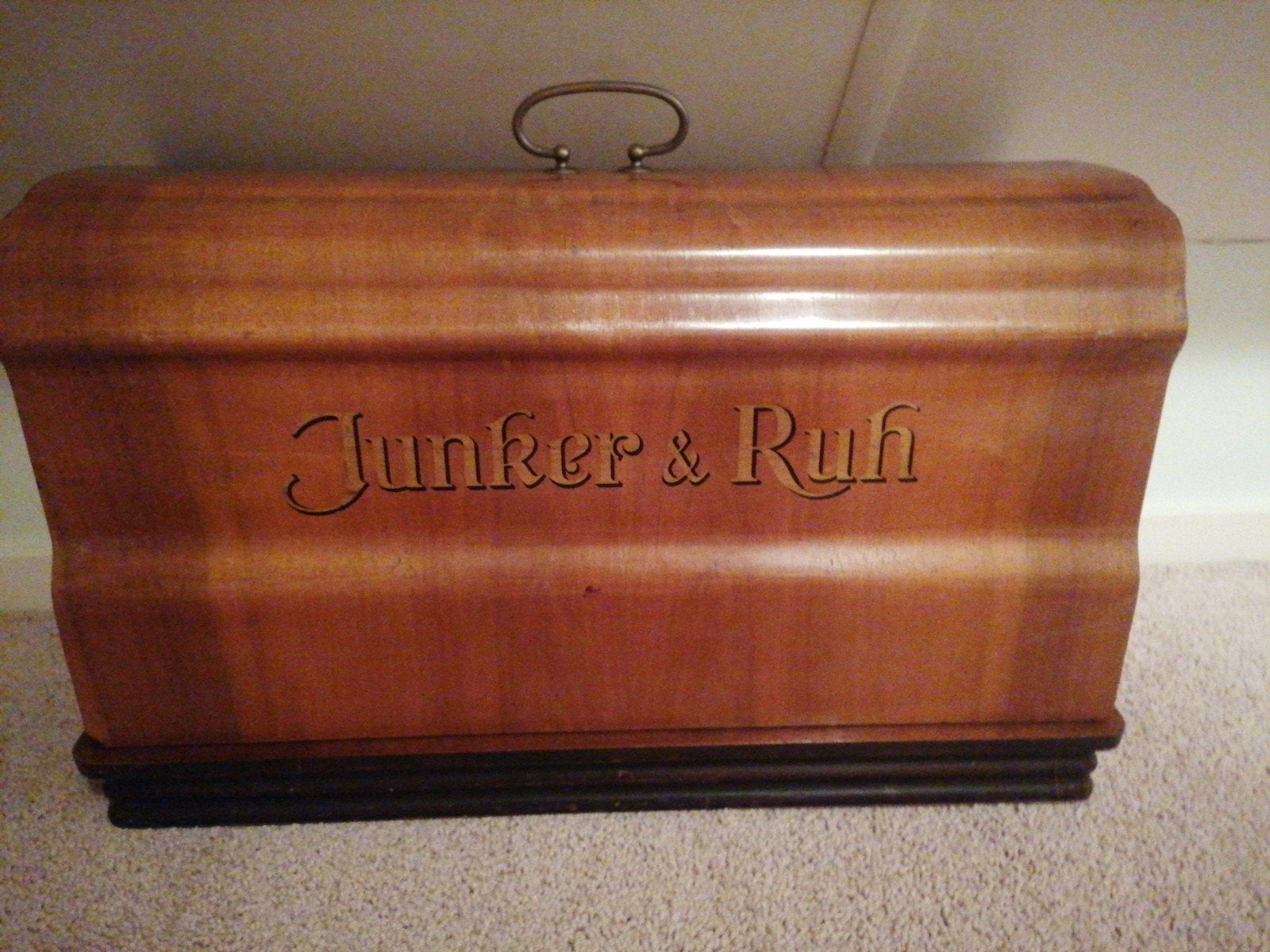 Vintage Houten Kist Junker & Ruh + Naaimachine, Antiek en Kunst, Ophalen