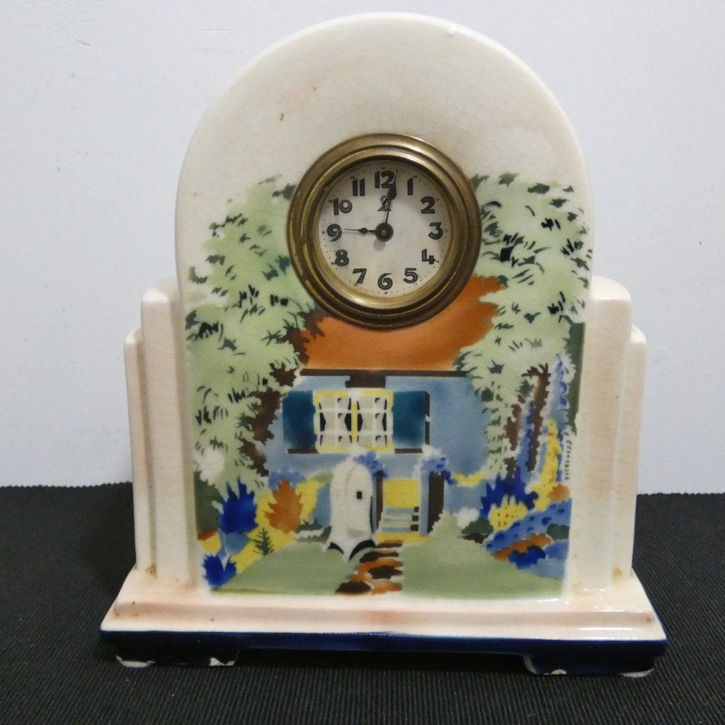 Antieke Art Deco Schouwklok Bihl [1150], Ophalen of Verzenden