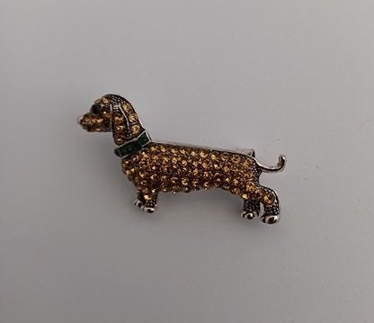 Broche hond teckel, Ophalen of Verzenden, Nieuw, Bruin, Overige materialen