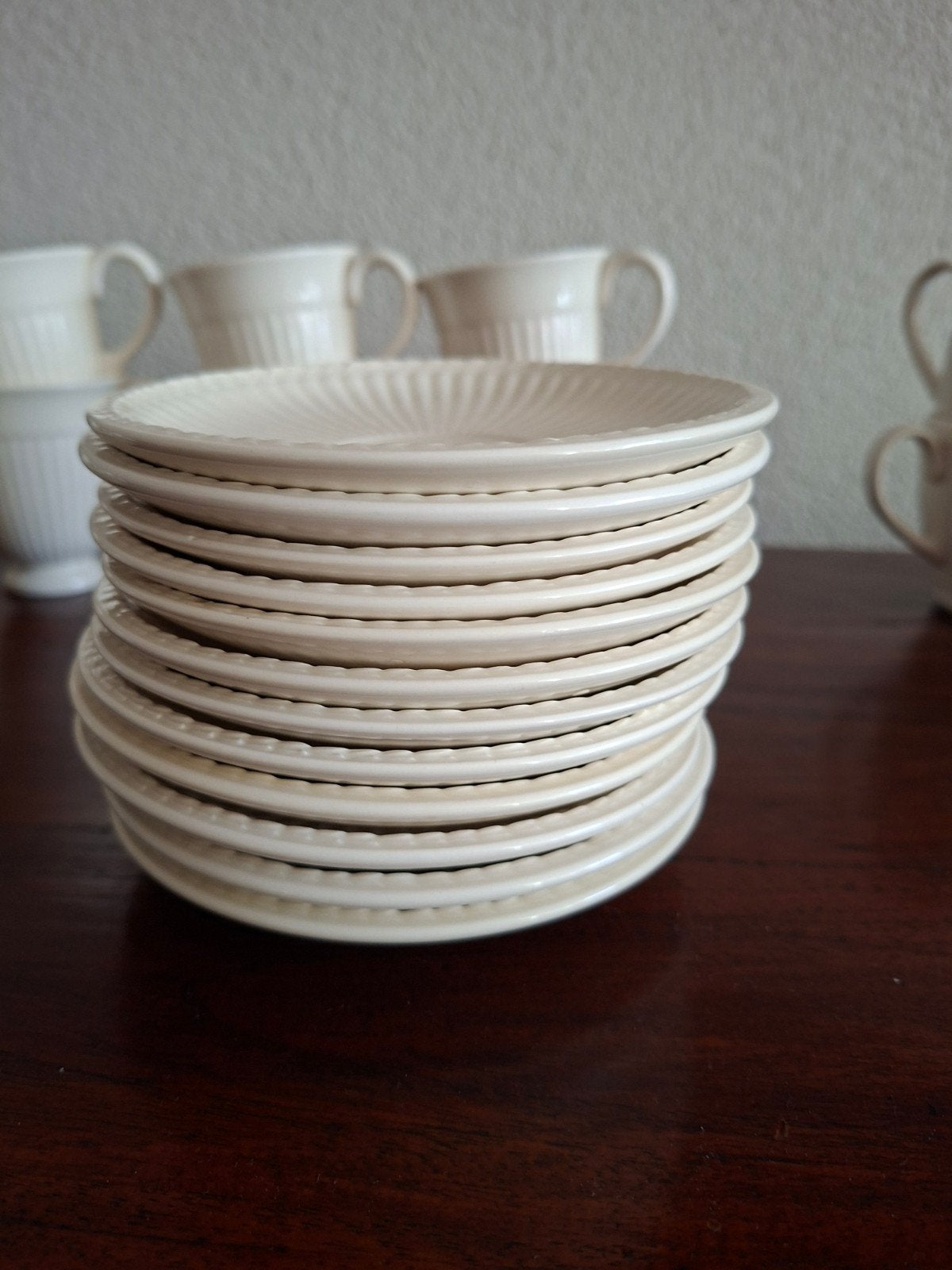 Set van 12 Wedgwood Etruria Barlaston schoteltjes, Ophalen of Verzenden