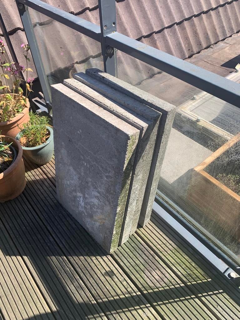4 tegels, 60 bij 40 cm, Tuin en Terras, Tegels en Klinkers, Ophalen, Gebruikt, Overige typen, Minder dan 5 m²