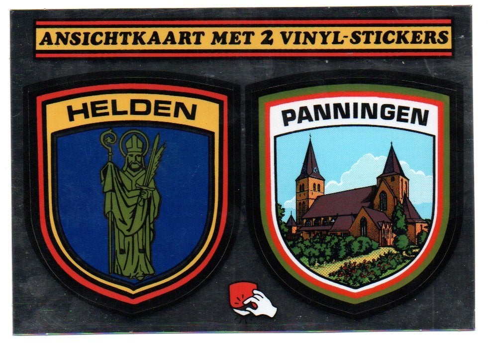 Stickerkaart Helden Panningen (kerk), Verzamelen, Ansichtkaarten | Nederland, Ophalen, 1980 tot heden, Ongelopen, Limburg