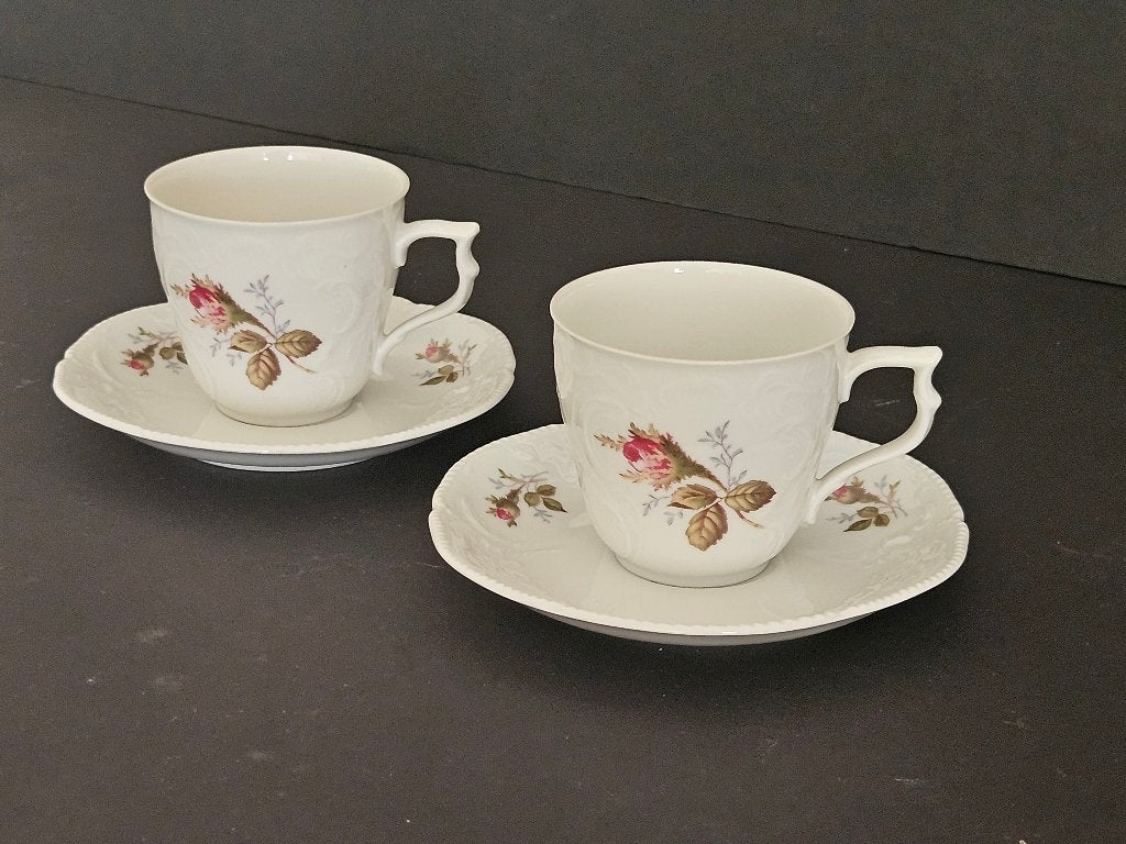 Twee kop & schotels - Rosenthal Classic Rose, Ophalen, Overige merken, Klassiek, Zo goed als nieuw