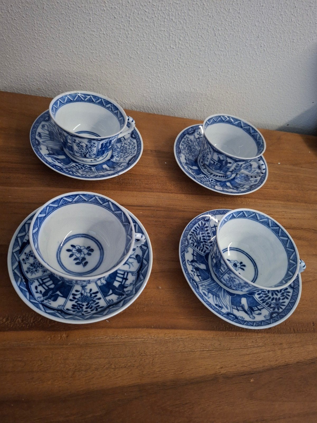 Antieke Chinese Porseleinen Kop en Schotels, Antiek en Kunst, Ophalen of Verzenden