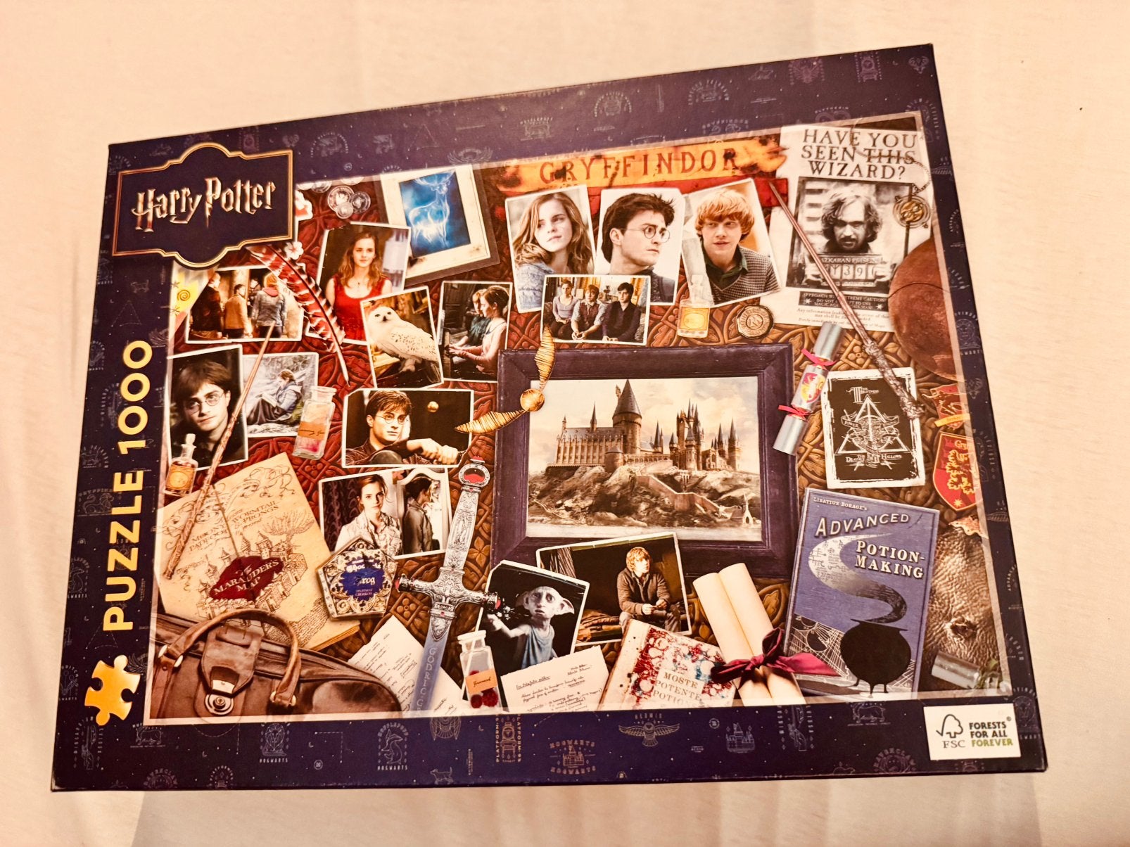 Harry Potter leg puzzel 1000 stukjes, Ophalen of Verzenden, 500 t/m 1500 stukjes, Zo goed als nieuw, Legpuzzel