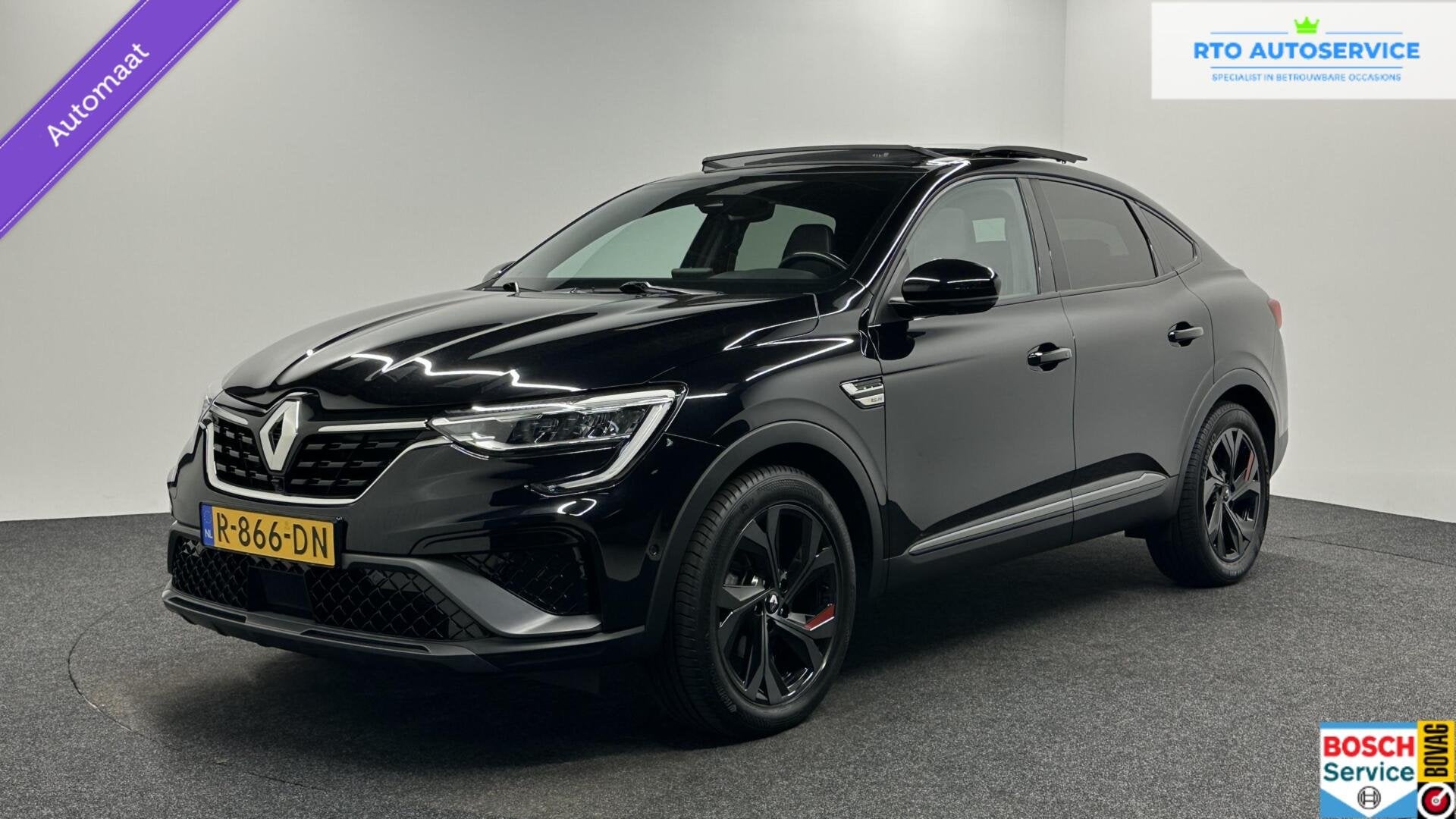 Renault Arkana 1.6 E-Tech Hybrid 145 R.S. Line PANO CARPLAY, Auto's, Arkana, Gebruikt, Met garantie (alle), Zwart