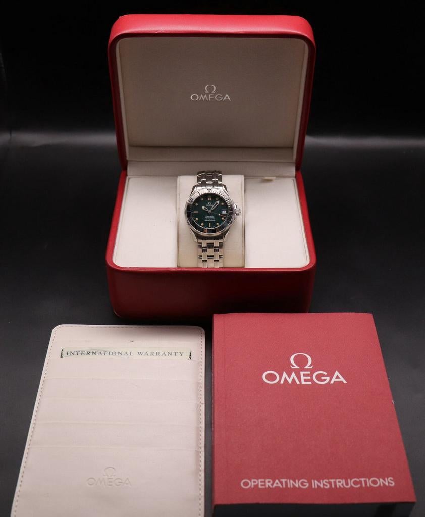 OMEGA Seamaster 300M Jacques Mayol  | FULL SET | Garantie |, Ophalen of Verzenden, Zo goed als nieuw, Rood