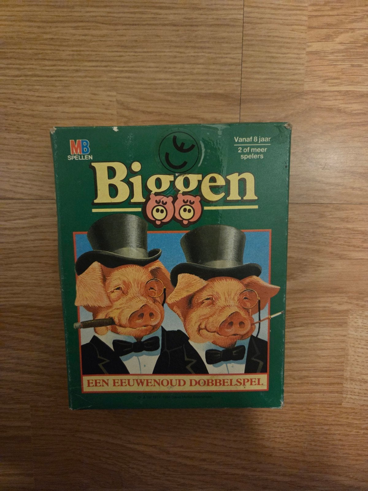 Biggen gezelschapsspel / dobbelspel, Een of twee spelers, Ophalen of Verzenden, Gebruikt, MB Spellen