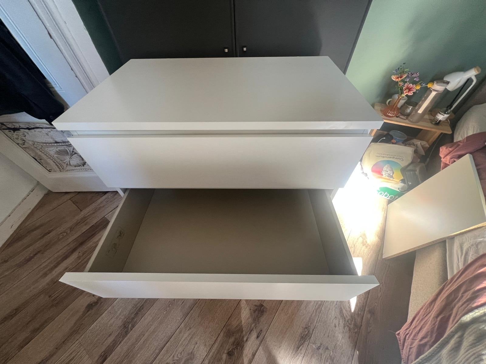 IKEA ladekast Malm wit met 4 lades - 80,5x48,3x100,7 cm, Ophalen, Gebruikt, 100 tot 150 cm, 50 tot 100 cm