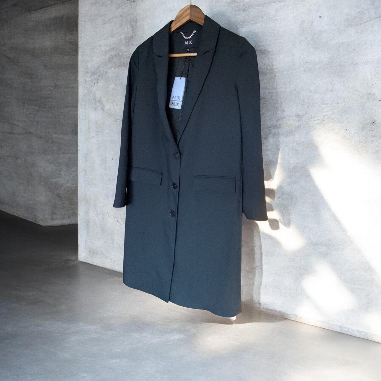 Alix lange mantelblazer - Nieuw met kaartjes, Zwart, Nieuw, Ophalen of Verzenden, Jasje