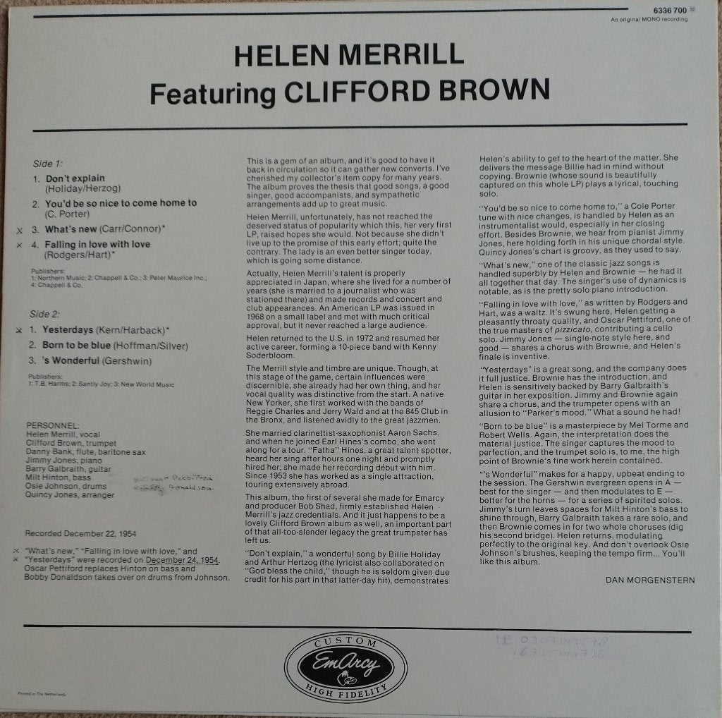 HELEN MERRILL, Ophalen of Verzenden