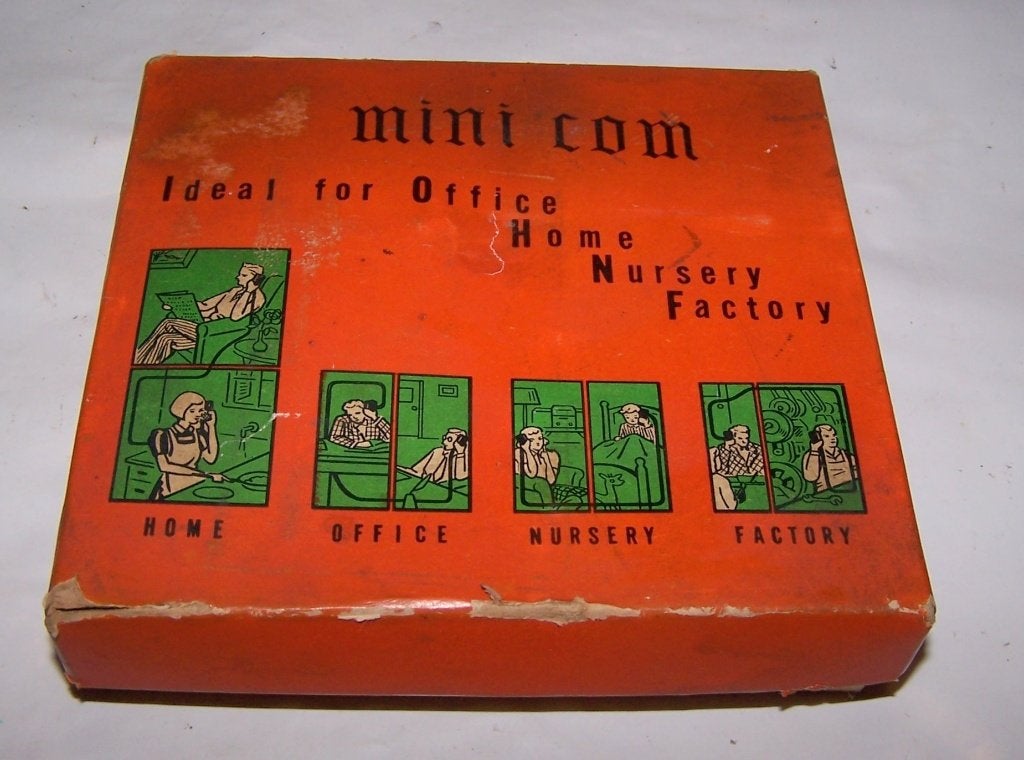 Vintage Mini Com intercom in originele doos. Izgs., Verzamelen, Elektronische Apparatuur, Ophalen of Verzenden, Overige typen