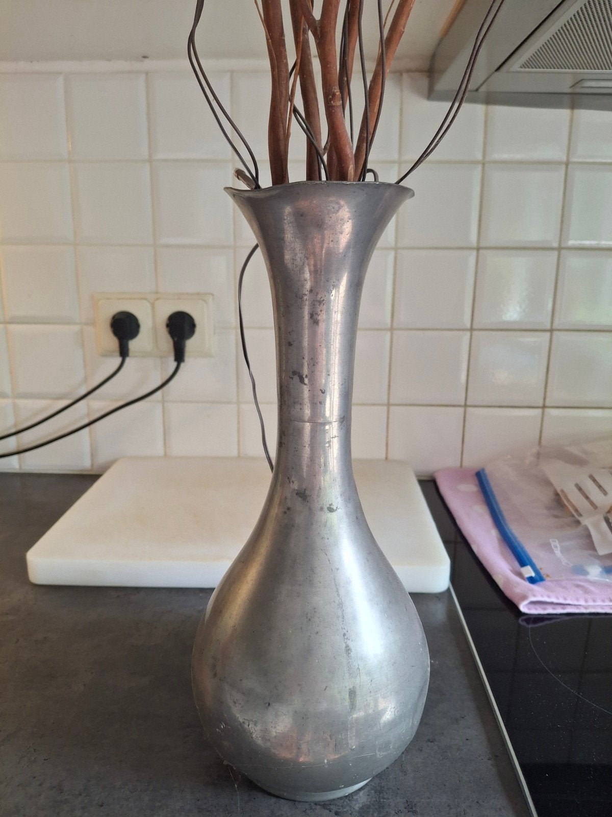 Vintage Depoorter Zuiver Tin Vaas, Ophalen