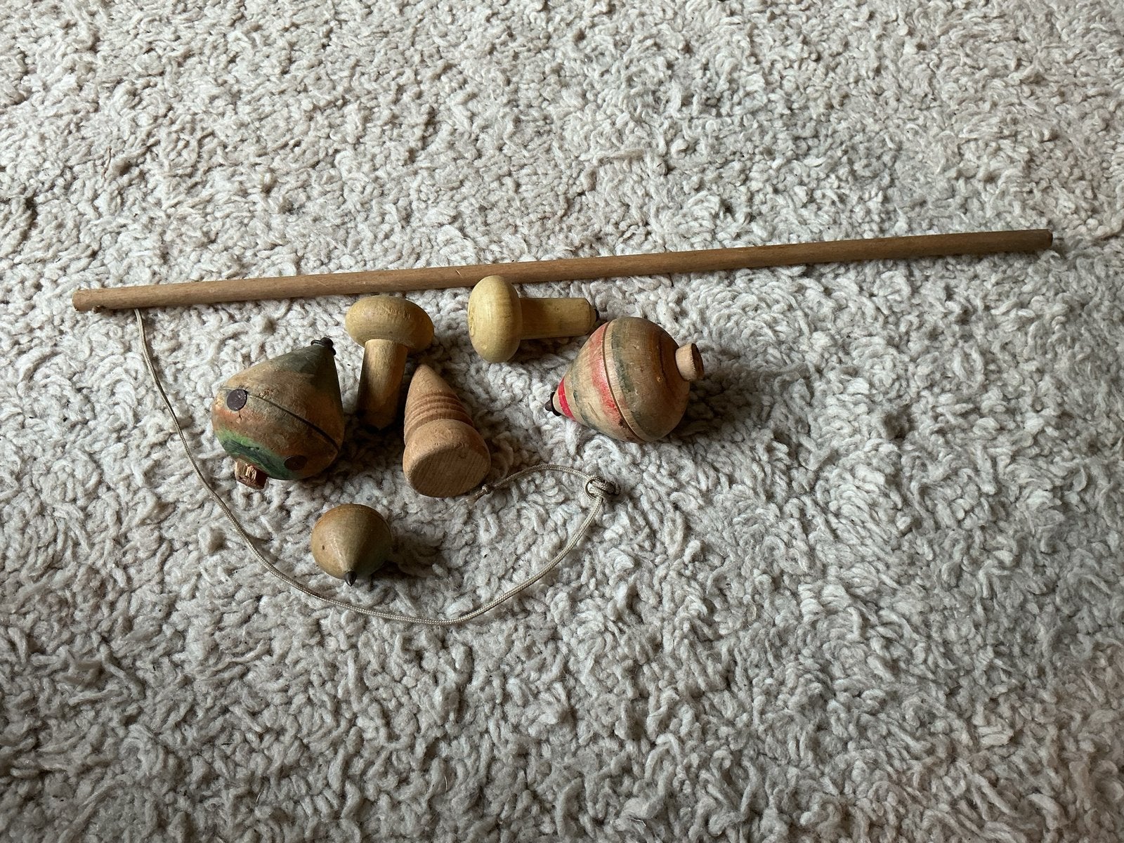 Vintage houten tollen  opbr giro 555, Kinderen en Baby's, Speelgoed | Overig, Ophalen of Verzenden, Gebruikt, Jongen of Meisje