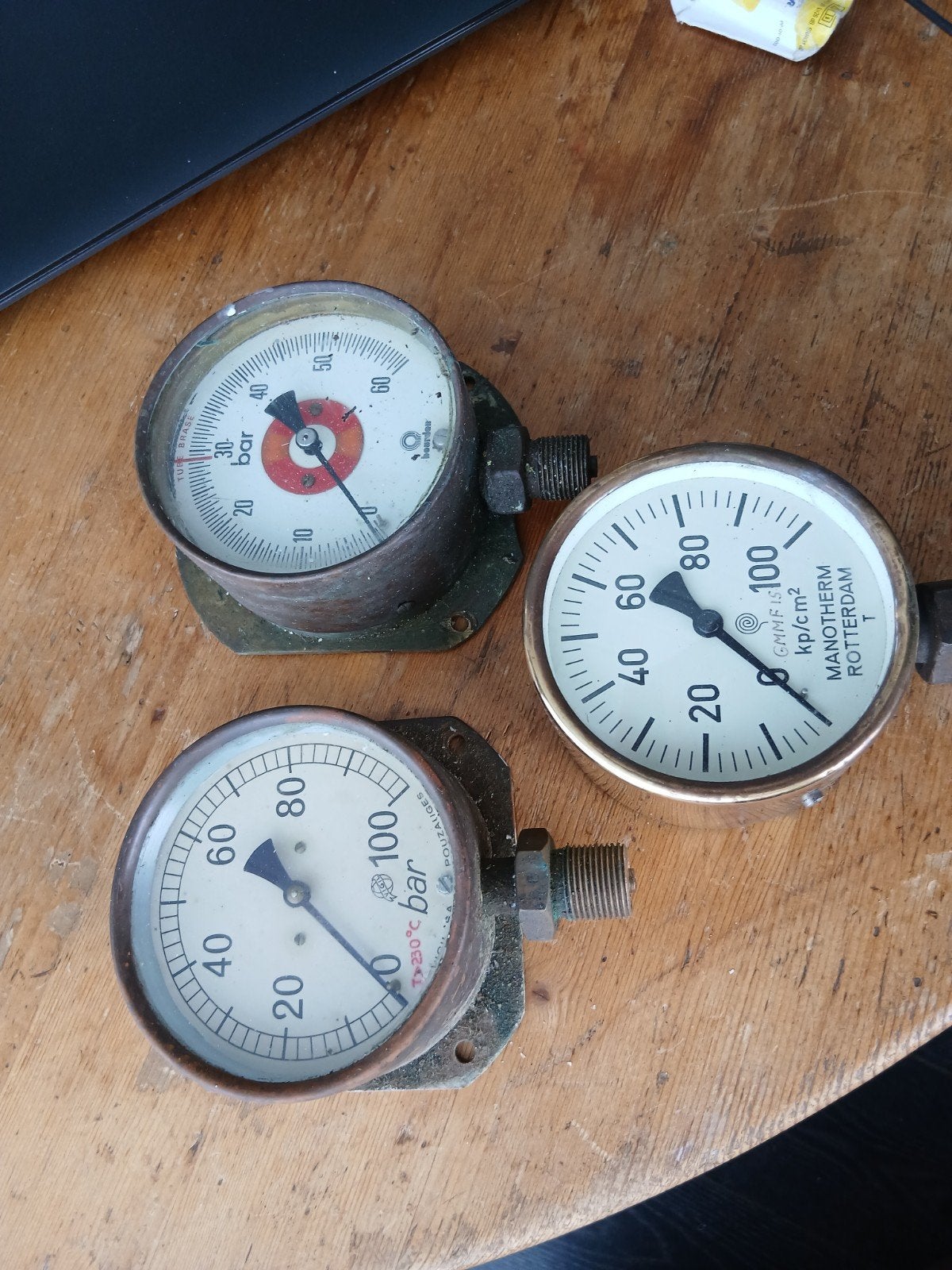 Hogedruk perslucht start manometer drukmeter sleepboot schip, Ophalen of Verzenden
