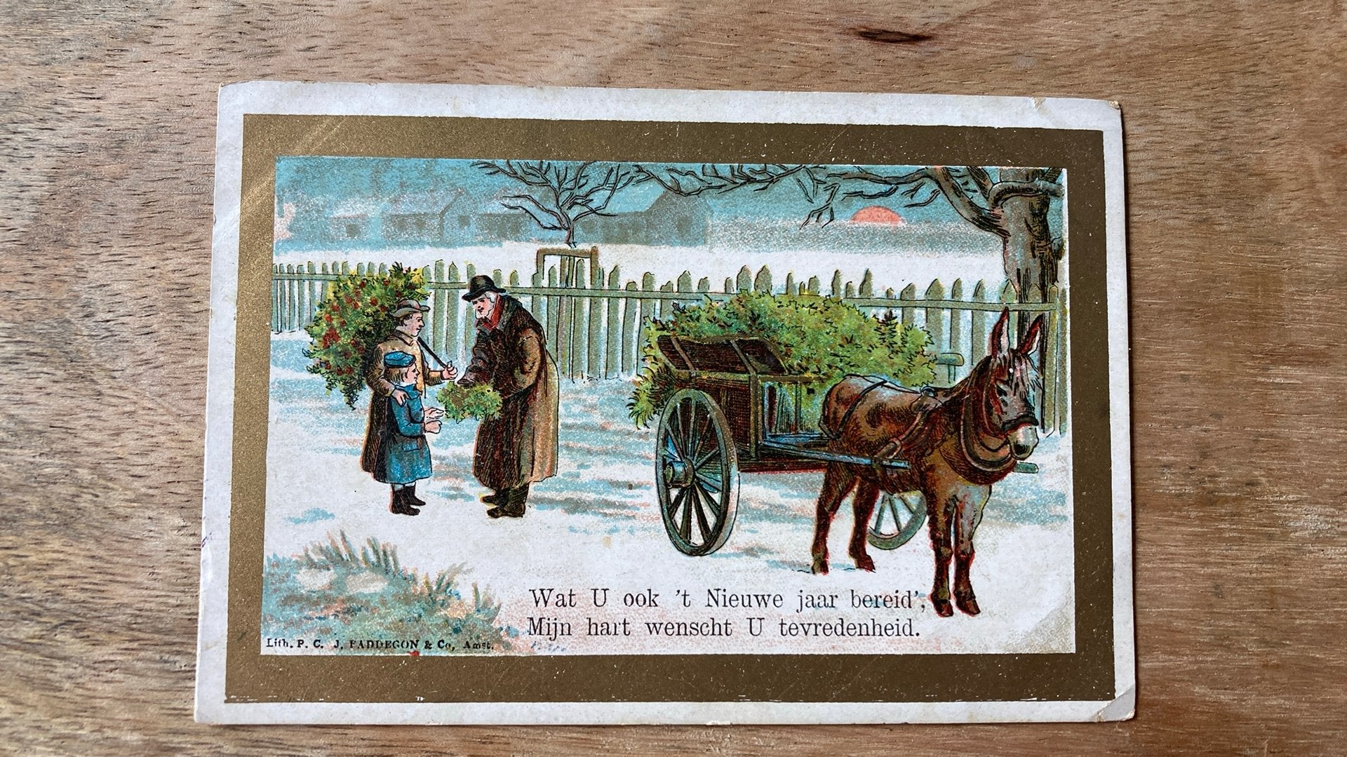 Oude briefkaart ca. 1898 uitgave Faddegon, Ophalen of Verzenden, Voor 1920, Ongelopen