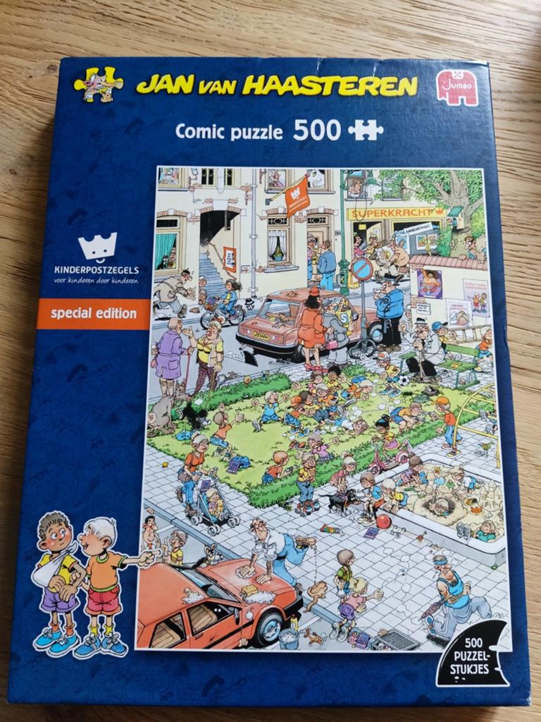 Jan van Haasteren limited edition Kinderpostzegels, Ophalen, 500 t/m 1500 stukjes, Zo goed als nieuw, Legpuzzel