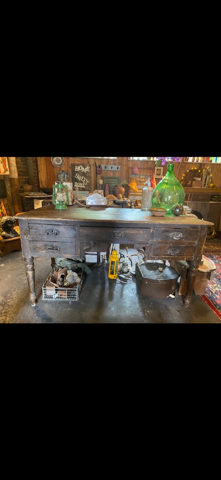 Oud bureau sidetafel tafel, Ophalen
