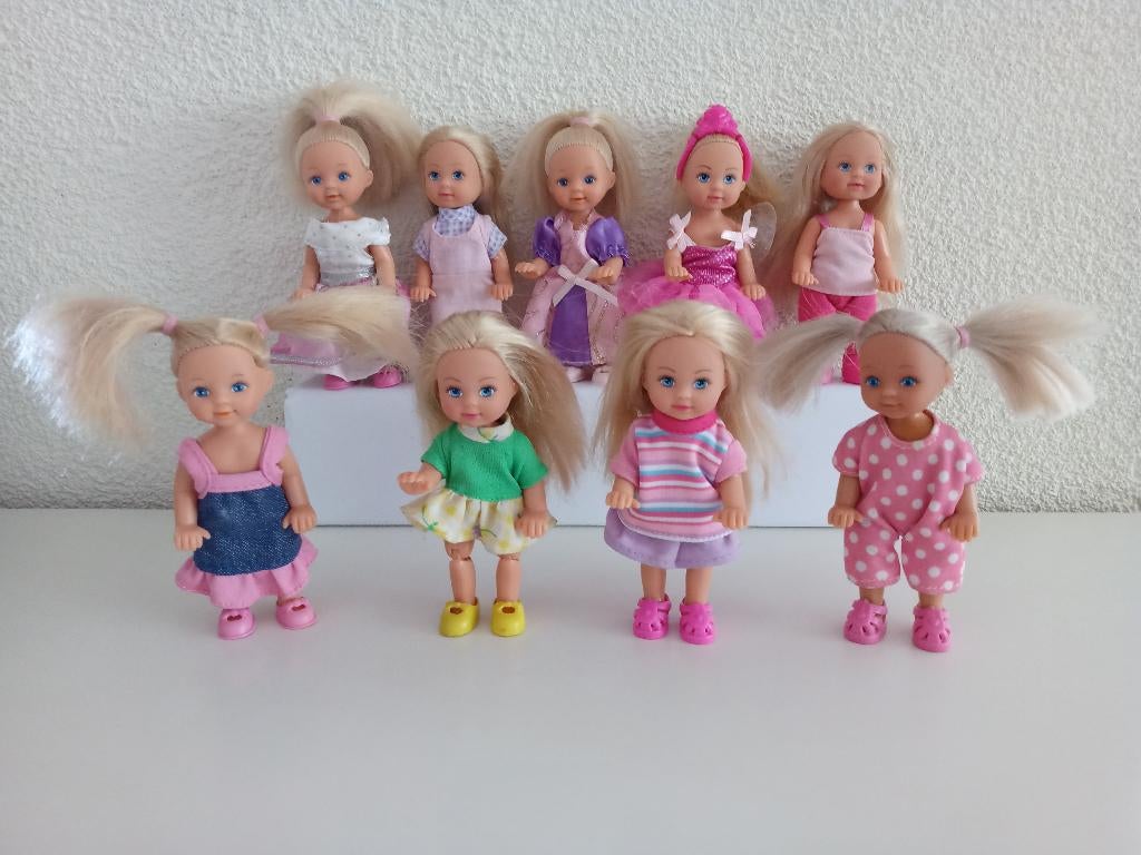 9 Mooie EVI LOVE Poppetjes, Ophalen of Verzenden, Gebruikt