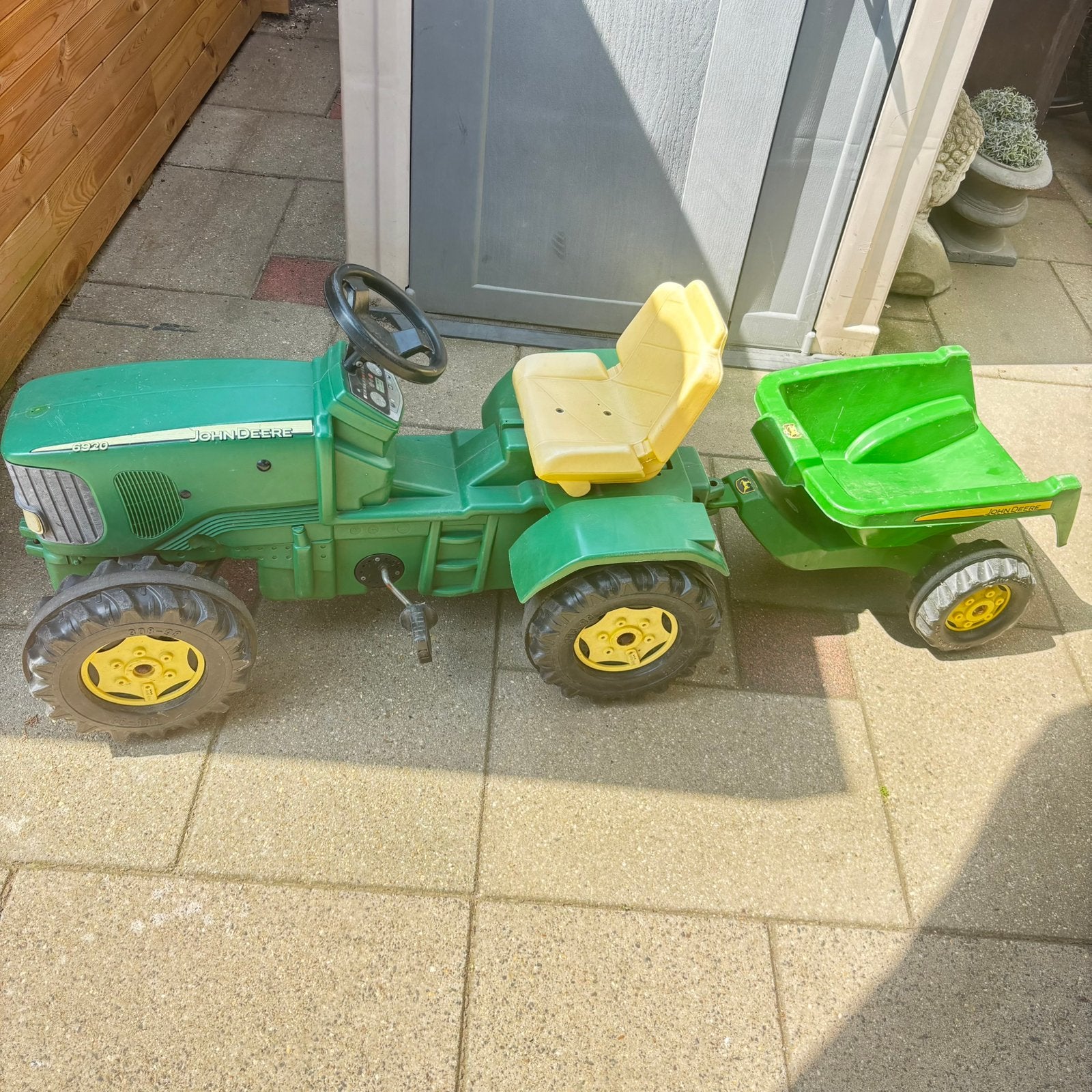 Tractor  met kar john deere, Kinderen en Baby's, Speelgoed | Buiten | Voertuigen en Loopfietsen, Ophalen, Gebruikt