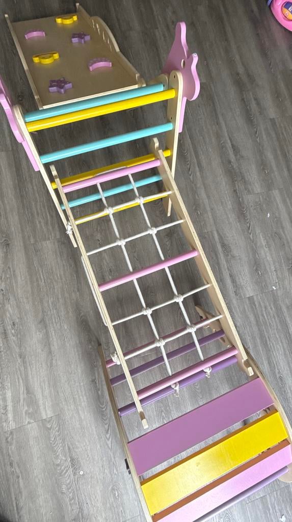 9-in-1 Montessori Klimrek Set Driehoekig Houten Klimrek, Kinderen en Baby's, Speelgoed | Houten speelgoed, Ophalen, Nieuw