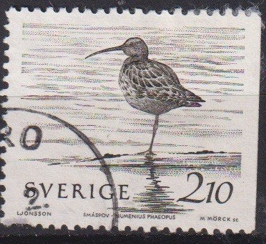 Zweden 1986 Wulp vogel, Postzegels en Munten, Postzegels | Thematische zegels, Gestempeld, Dier of Natuur, Verzenden