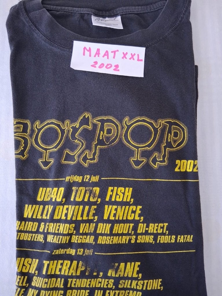 Bospop Weert shirt 2002 maat XXL, Ophalen of Verzenden, Gedragen, Overige maten, Zwart