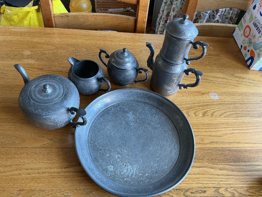 Tinnen kannetjes etc, Antiek en Kunst, Antiek | Tin, Verzenden