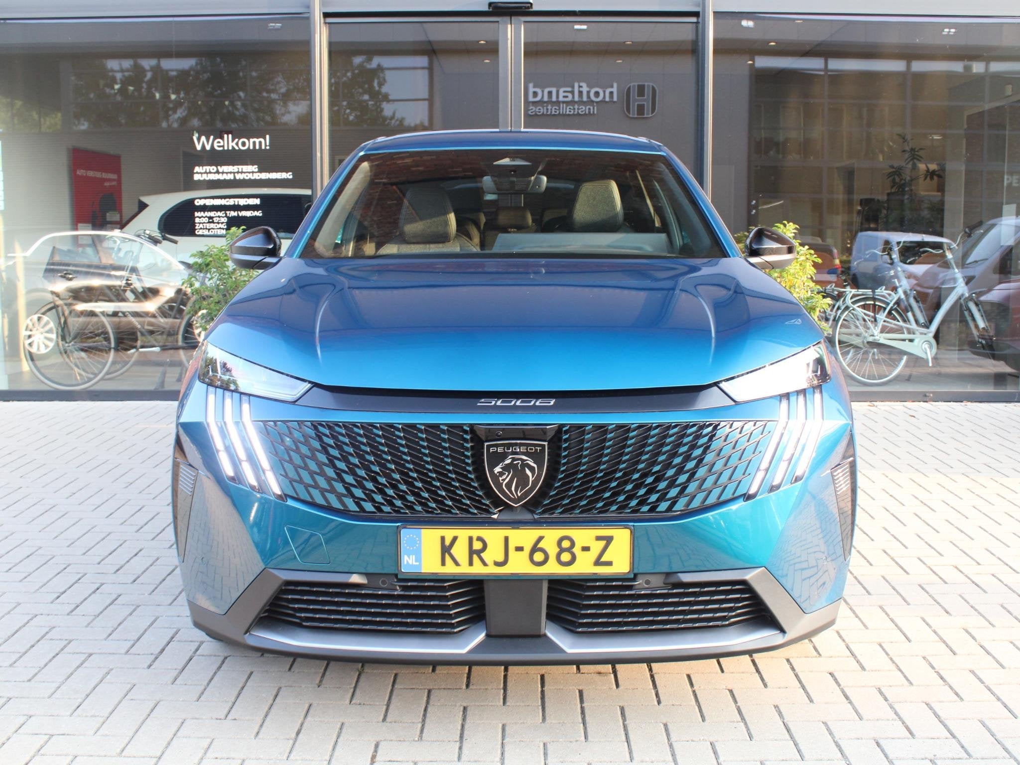Peugeot 5008 1.6 Plug-in Hybrid 195 Allure 7p Navigatie, 360, Auto's, 12 maanden, Gebruikt, 4 cilinders, Blauw