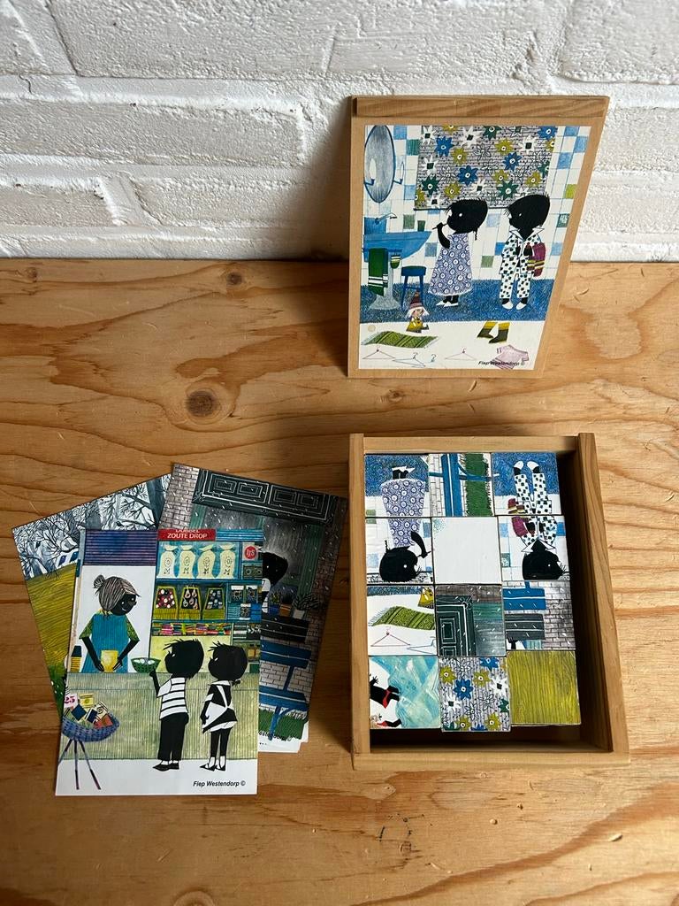 Jip en Janneke blokken puzzel, Ophalen of Verzenden, Gebruikt, Puzzelen