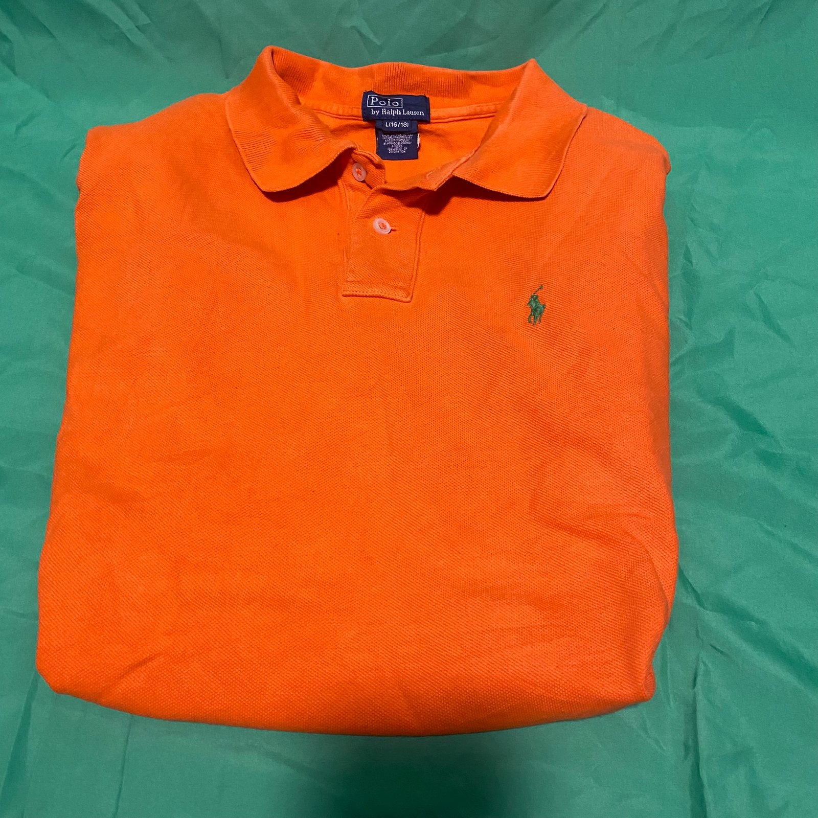 Polo Ralph Lauren Poloshirt Oranje Maat L, Ophalen of Verzenden, Gedragen, Maat 52/54 (L), Oranje