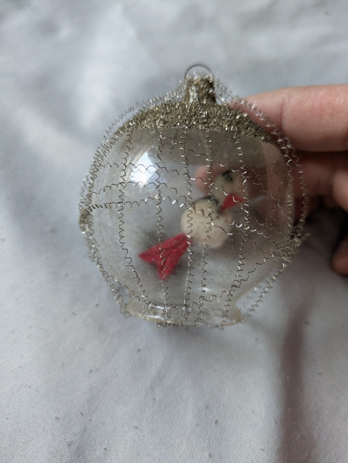 heel oude kerst bal met vogeltje er in., Diversen, Kerst, Ophalen
