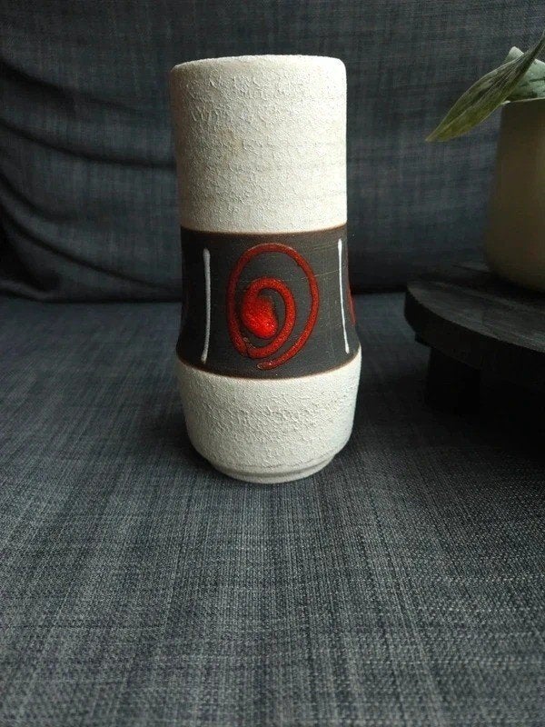 Scheurich 529-18 vaas vintage vase, Huis en Inrichting, Woonaccessoires | Vazen, Zo goed als nieuw, Steen/keramiek, 18 cm, Meerkleurig