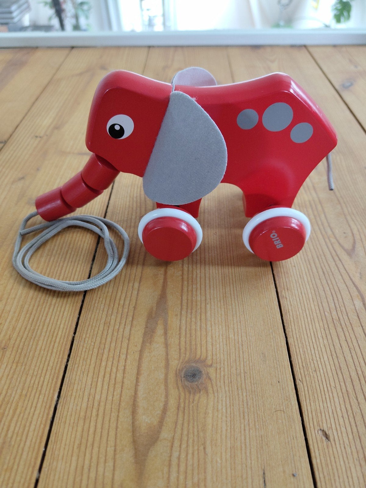 Brio Houten Olifant Trekfiguur - Klassiek Speelgoed, Ophalen, Zo goed als nieuw
