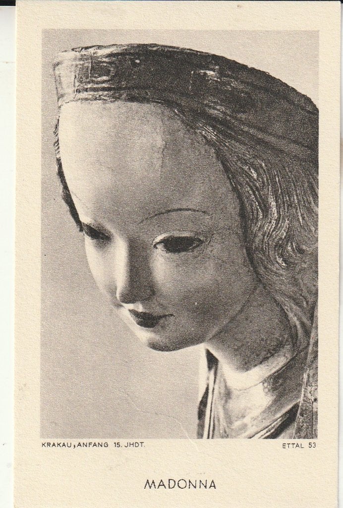 Prentje Madonna Krakau, Ophalen of Verzenden, Gebruikt, Kaart of Prent, Christendom | Katholiek