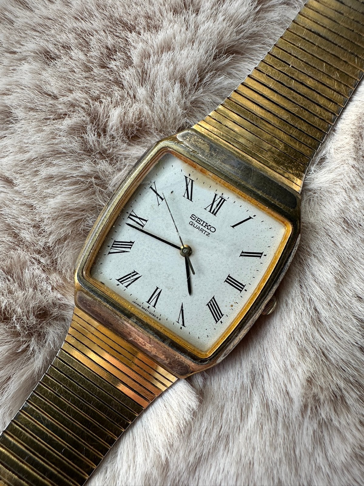 1981 Seiko Tank Roman Numeral Quartz Vintage, Verzenden, Seiko, 1960 of later