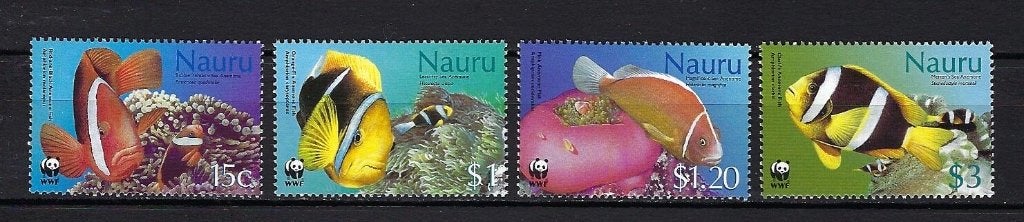 WWF Nauru Mi. 553/556 Postfris (Vissen), Ophalen of Verzenden, Postfris, Dier of Natuur