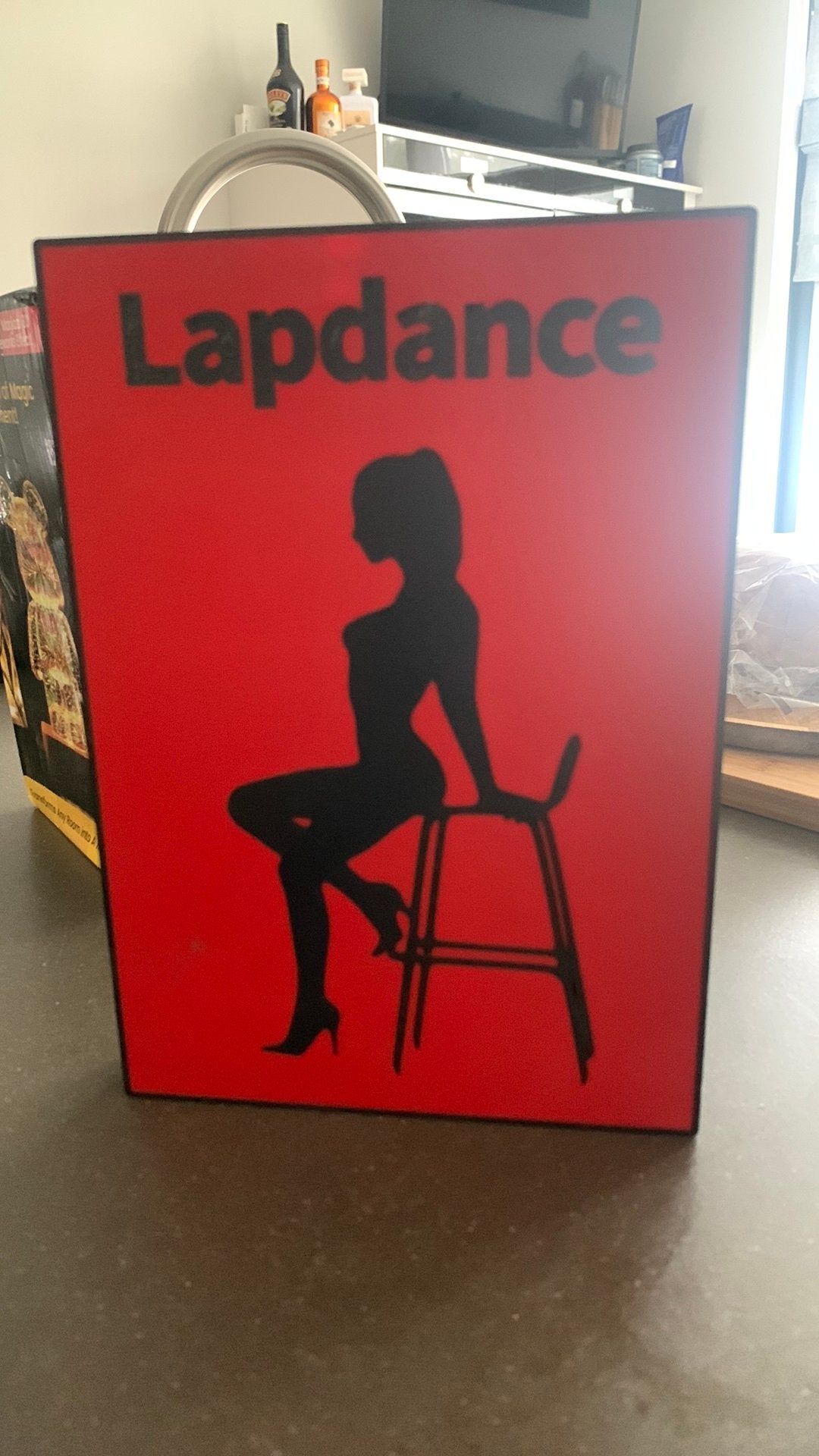 Schilderijtje lapdance logo, Ophalen of Verzenden, Zo goed als nieuw, Reclamebord