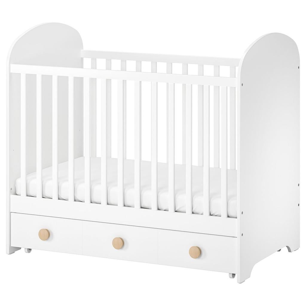 IKEA babybedje met lades - Wit, Kinderen en Baby's, Ophalen, Gebruikt, Ledikant