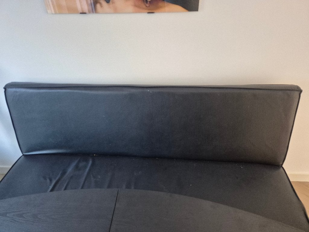 Leren eetbank, Huis en Inrichting, Stoelen, Ophalen, Strak, Gebruikt, Drie