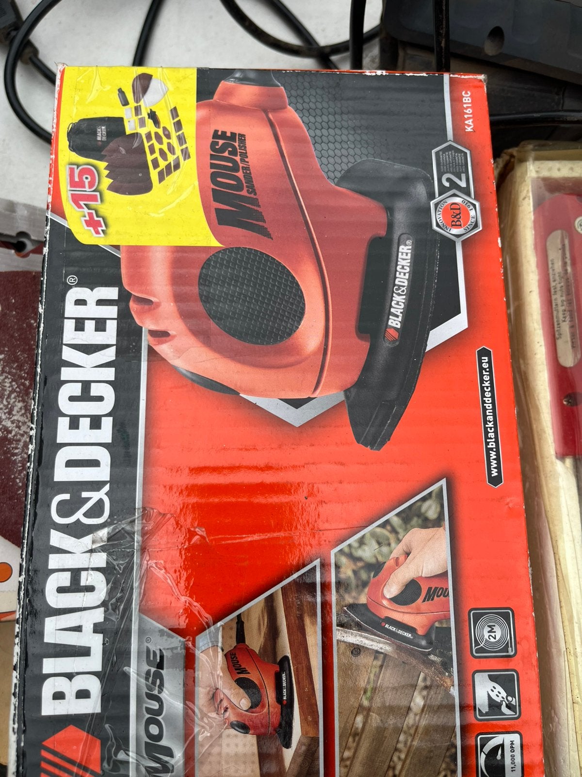 Black & Decker schuurmachine, Ophalen, Zo goed als nieuw, Minder dan 600 watt, Vlakschuurmachine